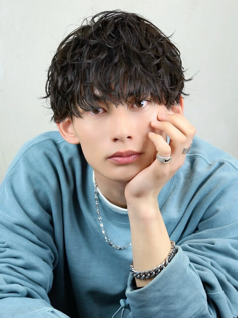 柏メンズ美容室 波巻きパーマ マッシュ